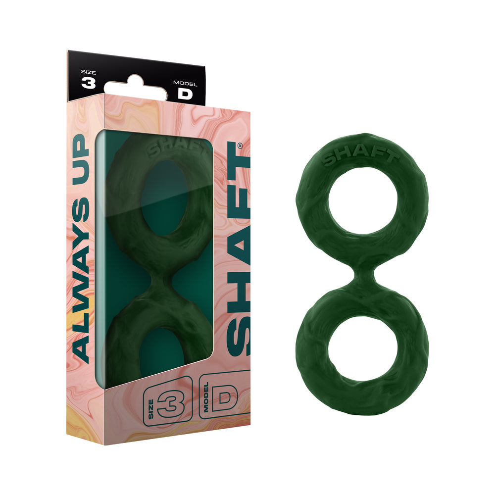 Shaft - Shaft Model D: Double C-Ring Green Size 3 - Cockrings - Silicone