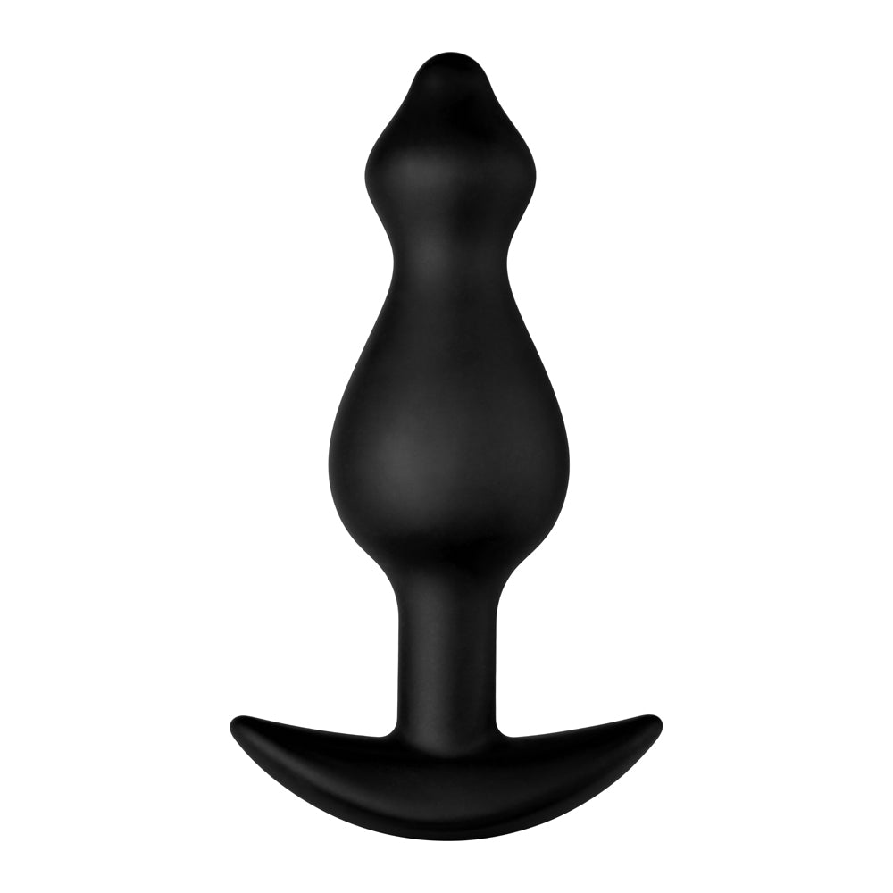 Forto - Forto F-78 Pointee Silicone Anal Plug Large Black - Anal Toys & Stimulators - Silicone