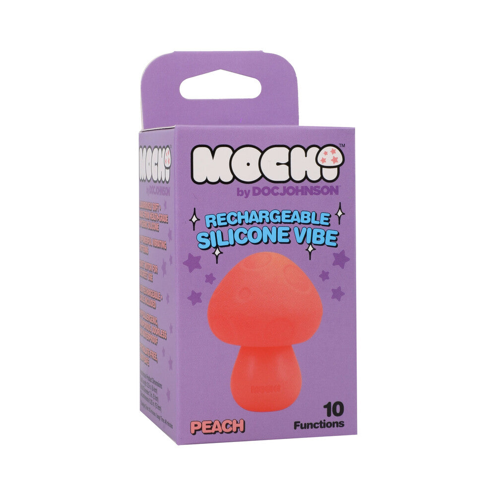 Doc Johnson - Mochi Mushroom Rechargeable Silicone Vibe Peach - Vibrators