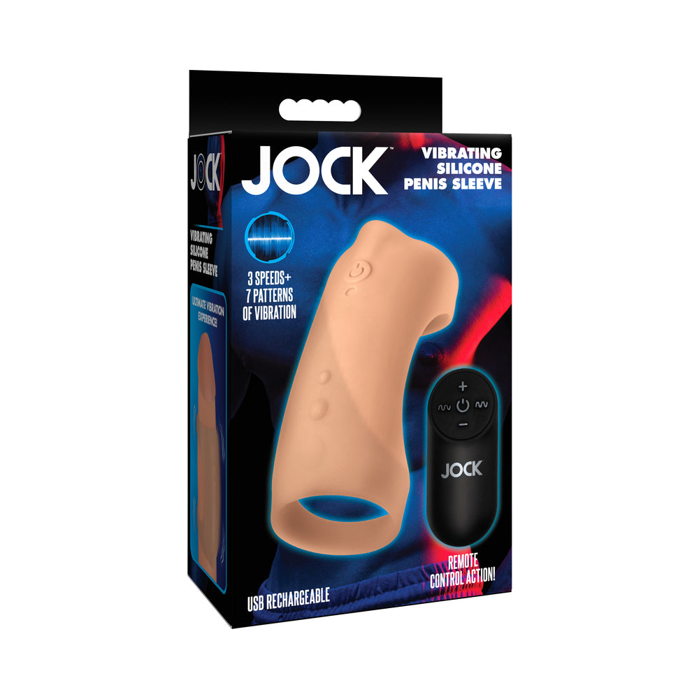 Curve Novelties - JOCK Vibrating Silicone Penis Sleeve Medium - Bondage & Fetish Toys - Silicone