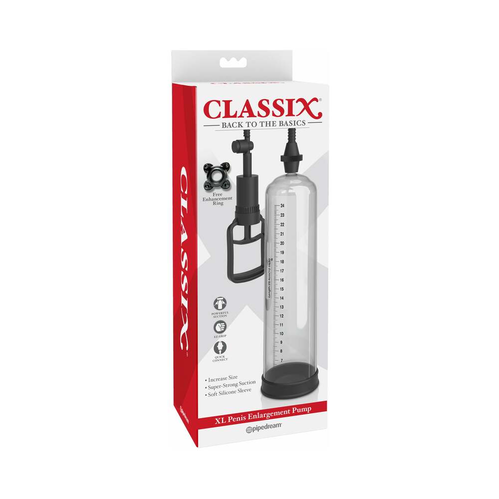 Pipedream - Classix XL Penis Enlargement Pump Clear/Black - Pumps & Enlargers - TPE/TPR/Elastomers