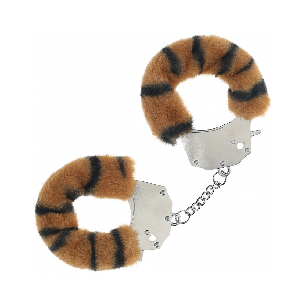 Shots - Ouch! Heavy-Duty Fluffy Handcuffs Tiger - Bondage & Fetish Toys - Acrylic