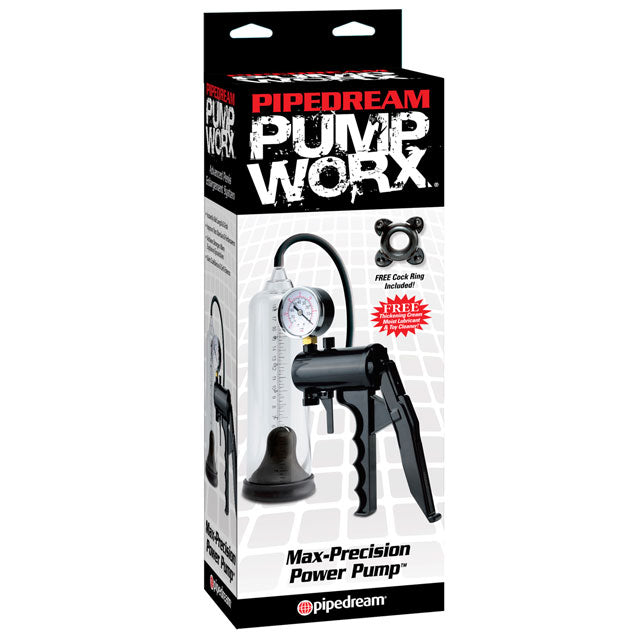 Pipedream - Pump Worx Max-Precision Power Pump Clear/Black - Pumps & Enlargers - PVC