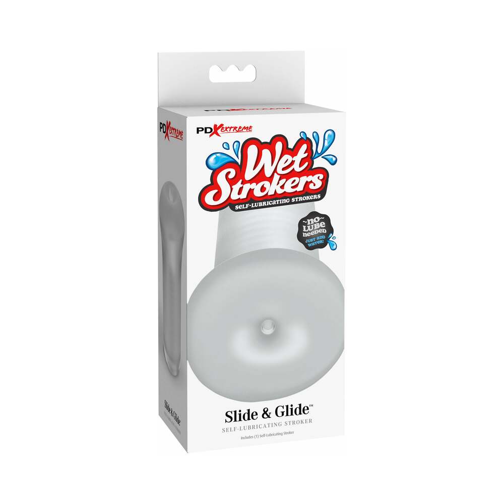 PDX Brands - PDX Extreme Wet Stroker Slide & Glide Frosted - Masturbation Aids for Males - TPE/TPR/Elastomers