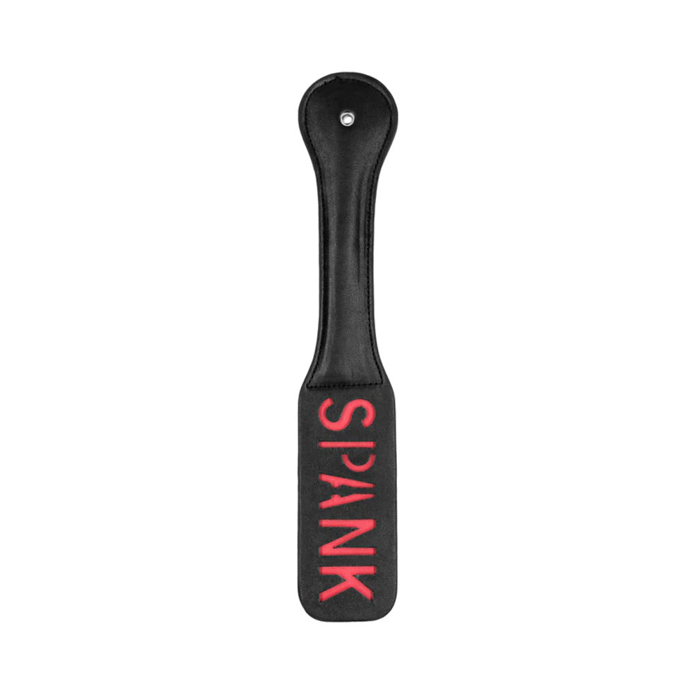 Shots - Ouch! ''Spank'' Paddle Black - Bondage & Fetish Toys - Faux Leather/Vegan Leather