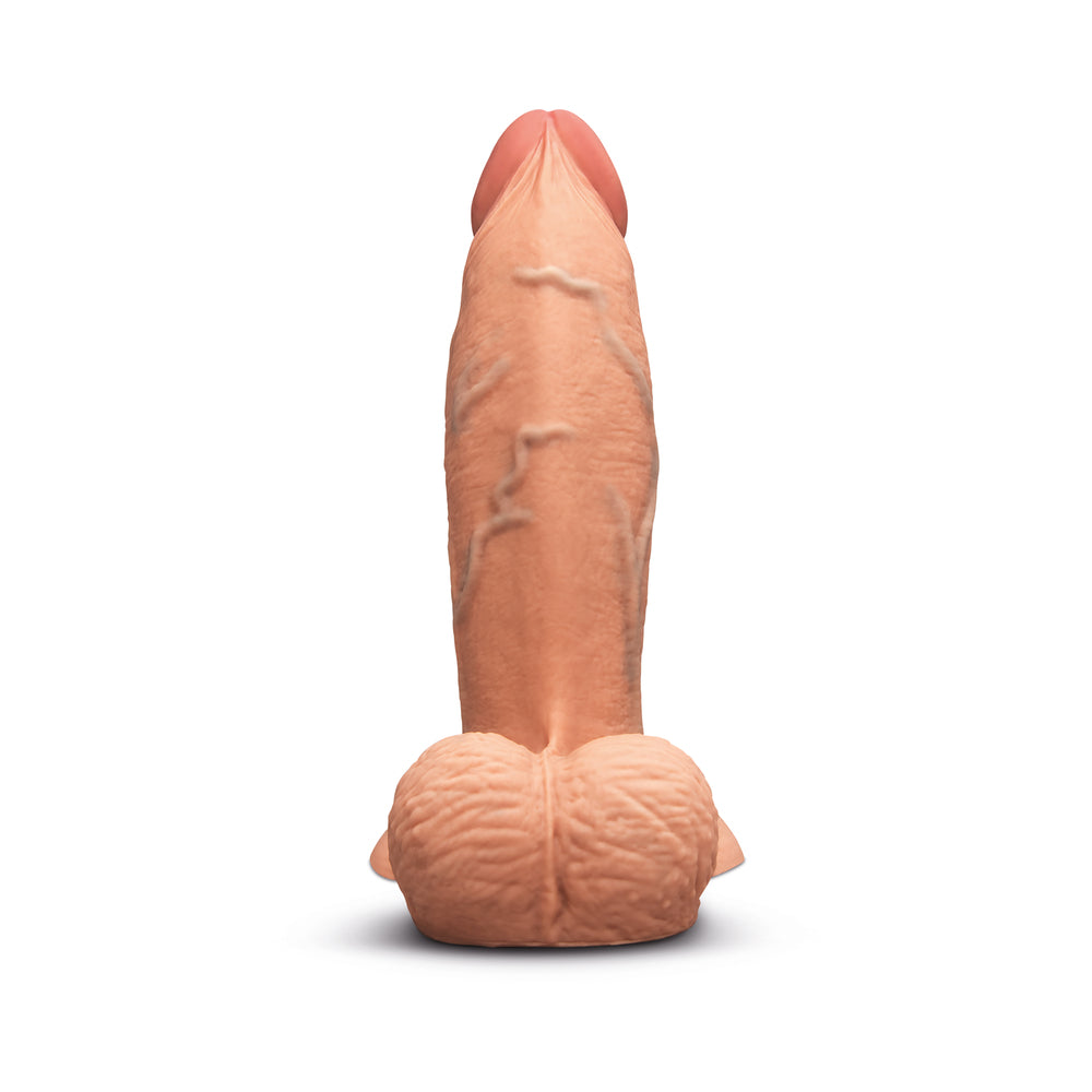 b-Vibe - b-Vibe Slipskin Realistic Silicone Dildo 7 in. Girthy Mocha - Dildos - Silicone