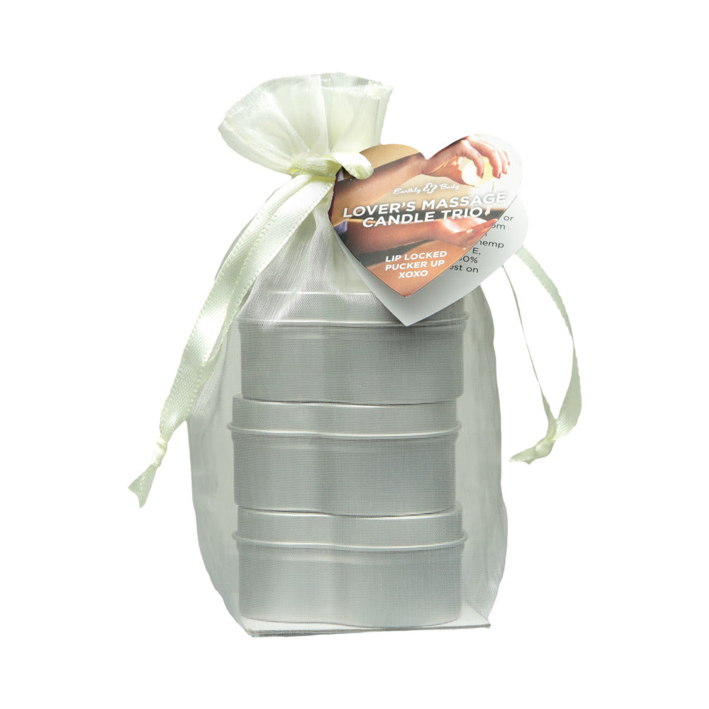 Earthly Body - Earthly Body Hemp Seed Valentine Candle Trio: XOXO, Lip Locked, Pucker Up - Lubricants, Creams & Glides