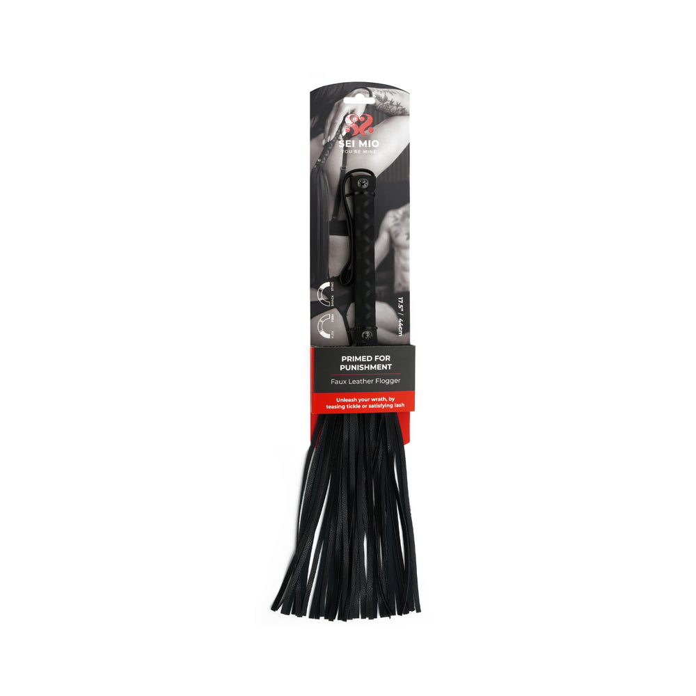 Creative Conceptions - SEI MIO Primed for Punishment Faux Leather Flogger - Bondage & Fetish Toys - Faux Leather/Vegan Leather