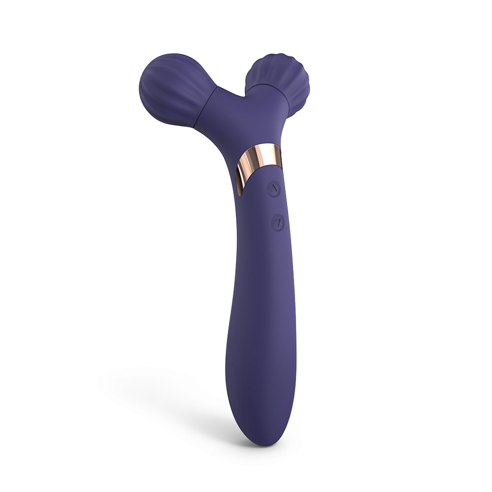 Lovely Planet - Love to Love Fireball Rechargeable Dual Ended Silicone Body Massager & Vibrator Midnight Indigo - Vibrators - Silicone