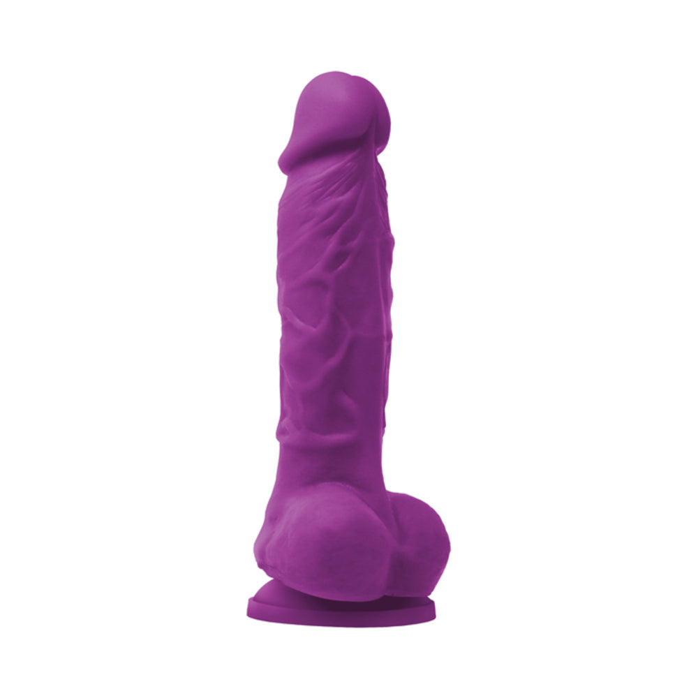 NS Novelties - Colours Pleasures 5 in. Vibrating Dildo Purple - Vibrators - Silicone