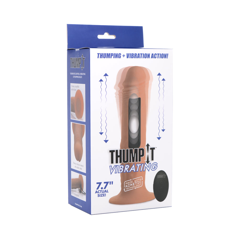 XR Brands - Thump It 7X Remote Vibrating & Thumping Dildo M - Dildos - Silicone