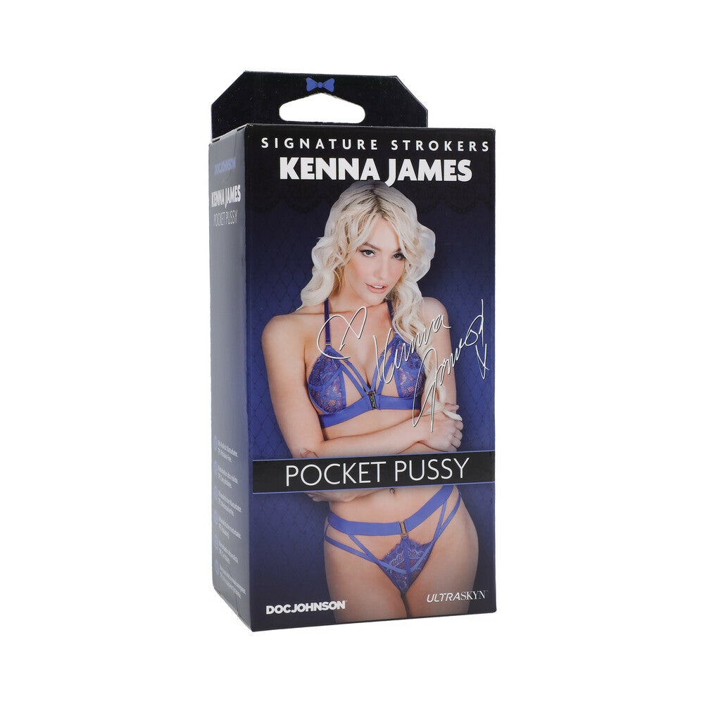 Doc Johnson - Signature Strokers Kenna James ULTRASKYN Pocket Pussy Vanilla - Masturbation Aids for Males - TPE/TPR/Elastomers
