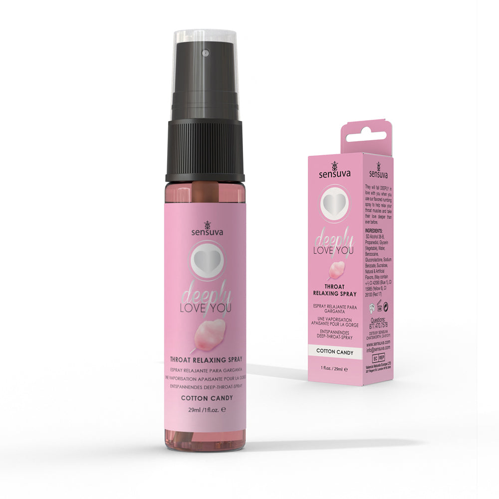 Sensuva - Sensuva Deeply Love You Throat Relaxing Spray Cotton Candy 1 oz. - Supplements & Enhancers - Liquid