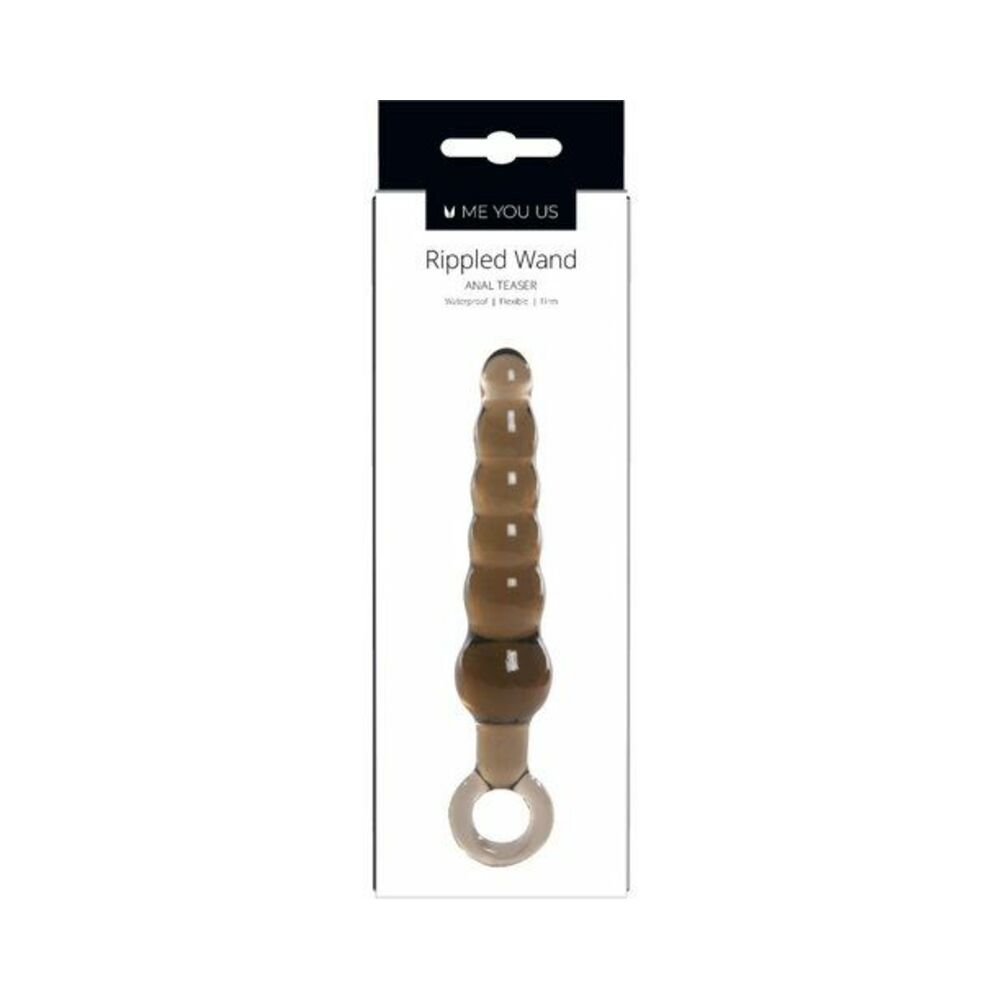 Me You Us - Me You Us Rippled Wand Anal Teaser Plug Black - Anal Toys & Stimulators - PVC