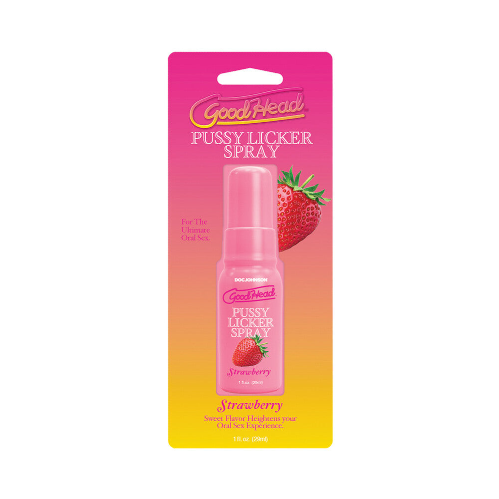 Doc Johnson - GoodHead Pussy Licker Spray Strawberry 1 oz. - Supplements & Enhancers - Liquid