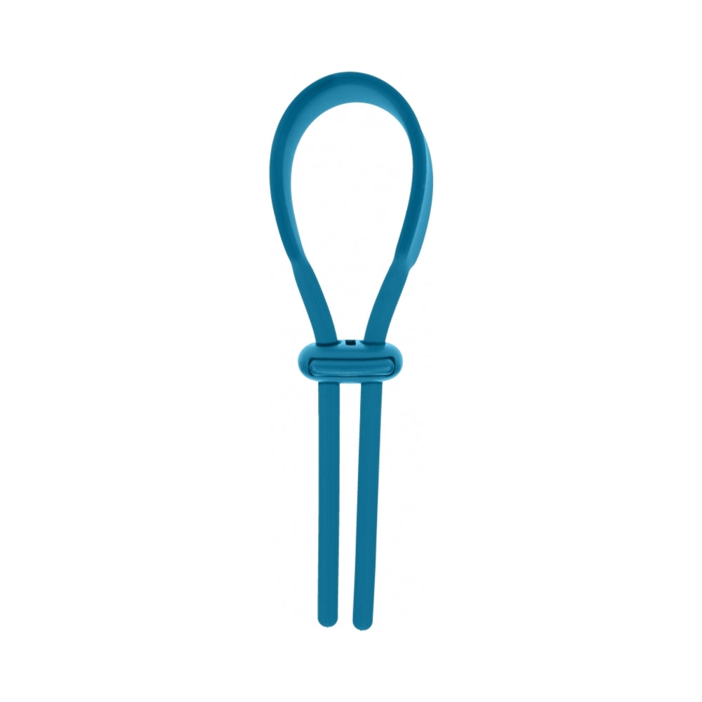 Shots - LEVELZ Wide Adjustable Silicone Lasso Cock Ring 5mm Teal - Accessories