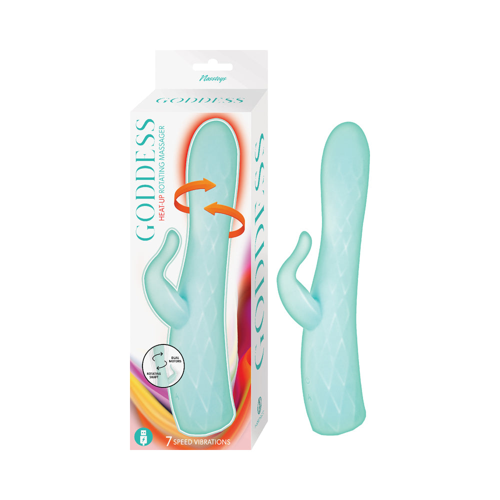 Nasstoys - Goddess Heat Up Rotating Massager Aqua - Vibrators - Silicone