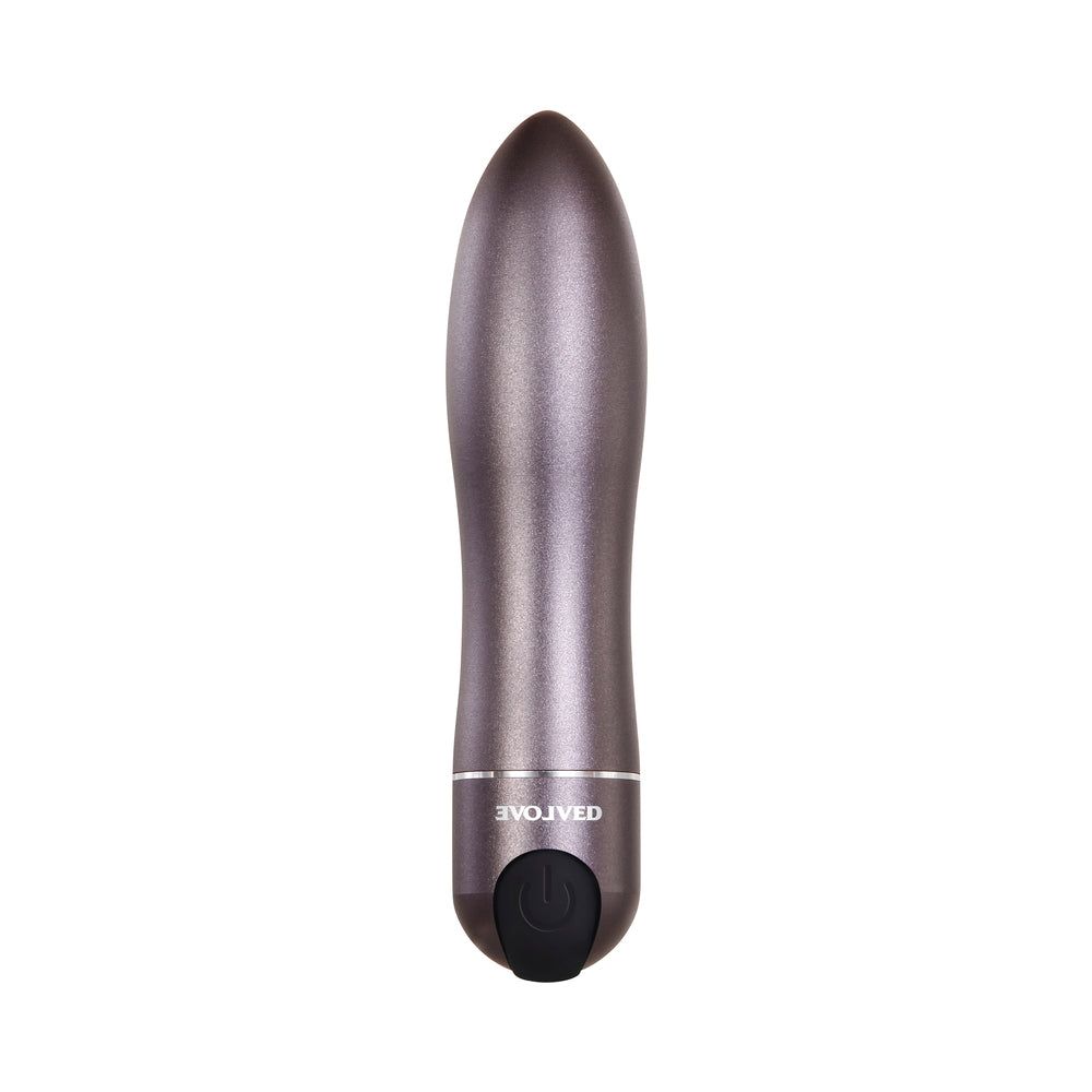 Evolved - Evolved Travel-Gasm Rechargeable Metal Bullet Vibrator With Carrying Case Gunmetal - Vibrators