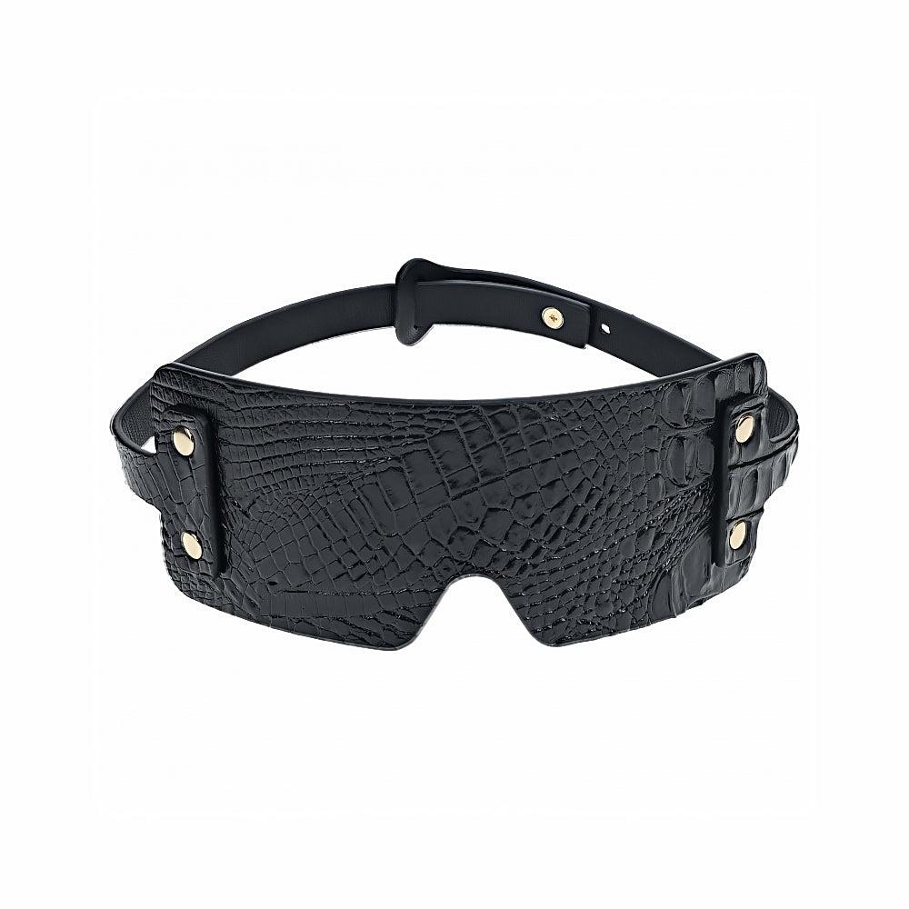Shots - Ouch! International Rome Collection Blindfold - Bondage & Fetish Toys - Leather
