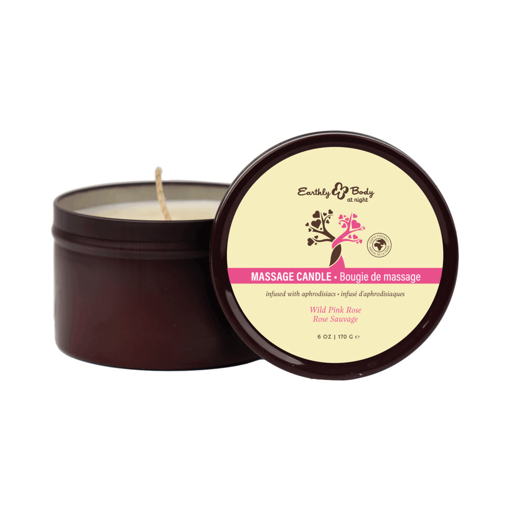 Earthly Body - Earthly Body at Night Aphrodisiac Collection Candle Wild Pink Rose 6 oz. - General
