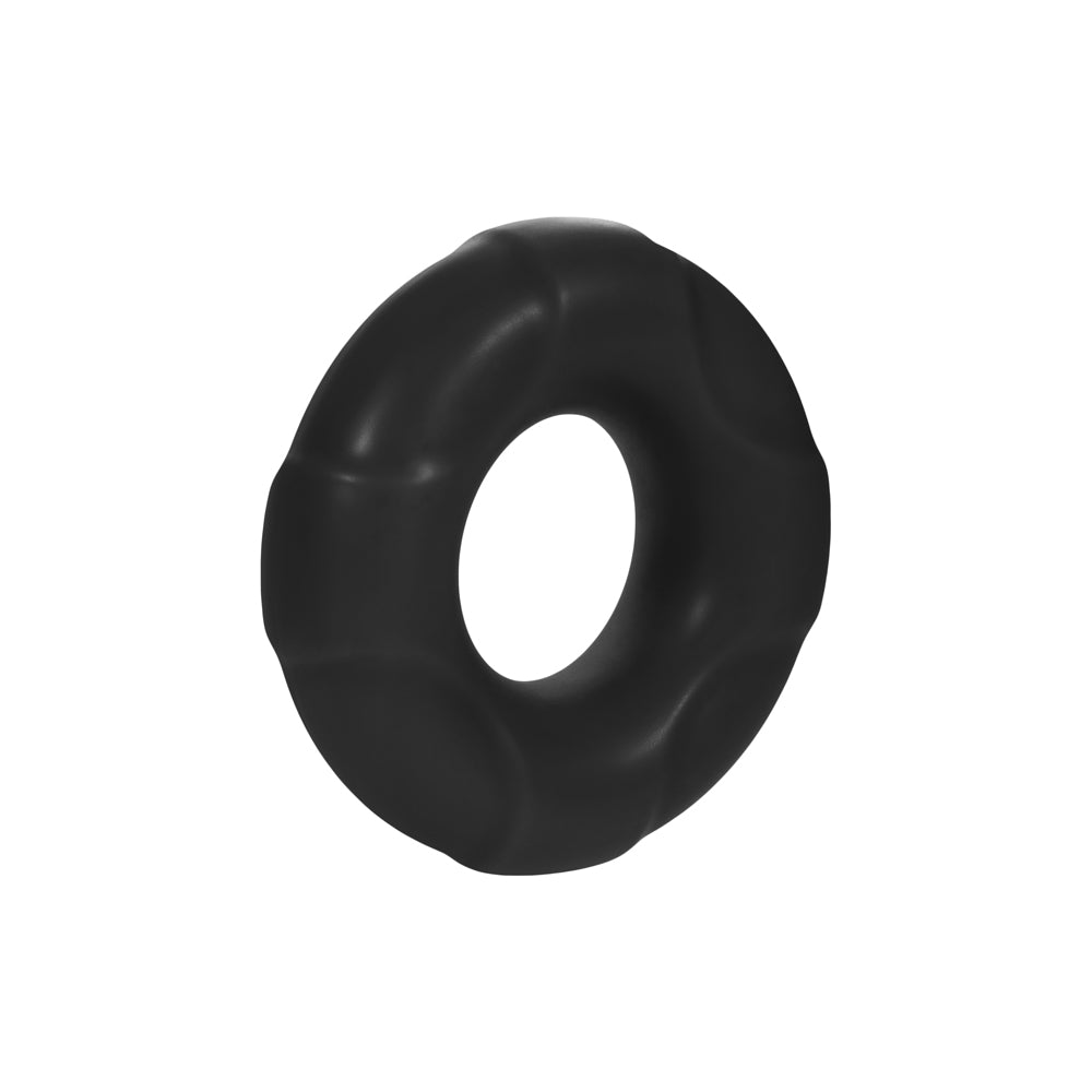 Forto - Forto F-33 Liquid Silicone Cockring Small Black - Cockrings - Silicone