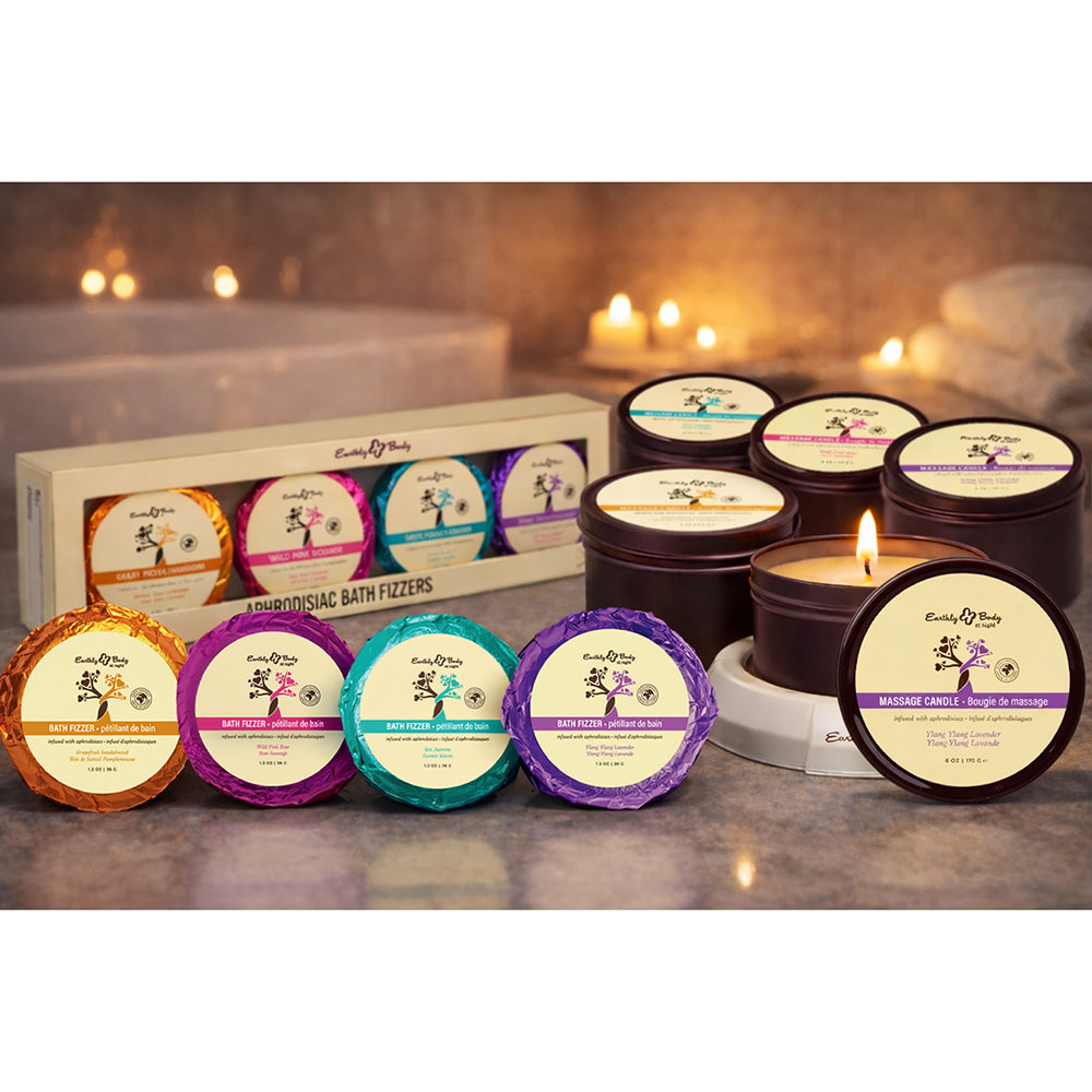 Earthly Body - Earthly Body at Night Aphrodisiac Collection Candle and Bath Fizzer Pre-Pack - General