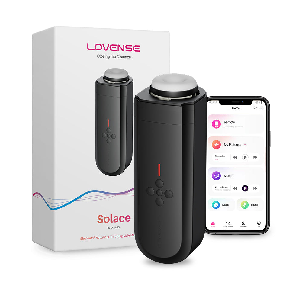 Lovense - Lovense Solace Thrusting Masturbator - Masturbation Aids for Males - TPE/TPR/Elastomers