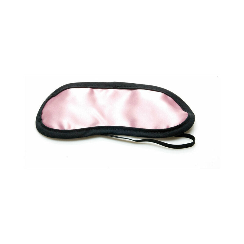 Foxtails - Sex Kitten Satin Eye Mask Pink with Black Trim - Bondage & Fetish Toys - Satin