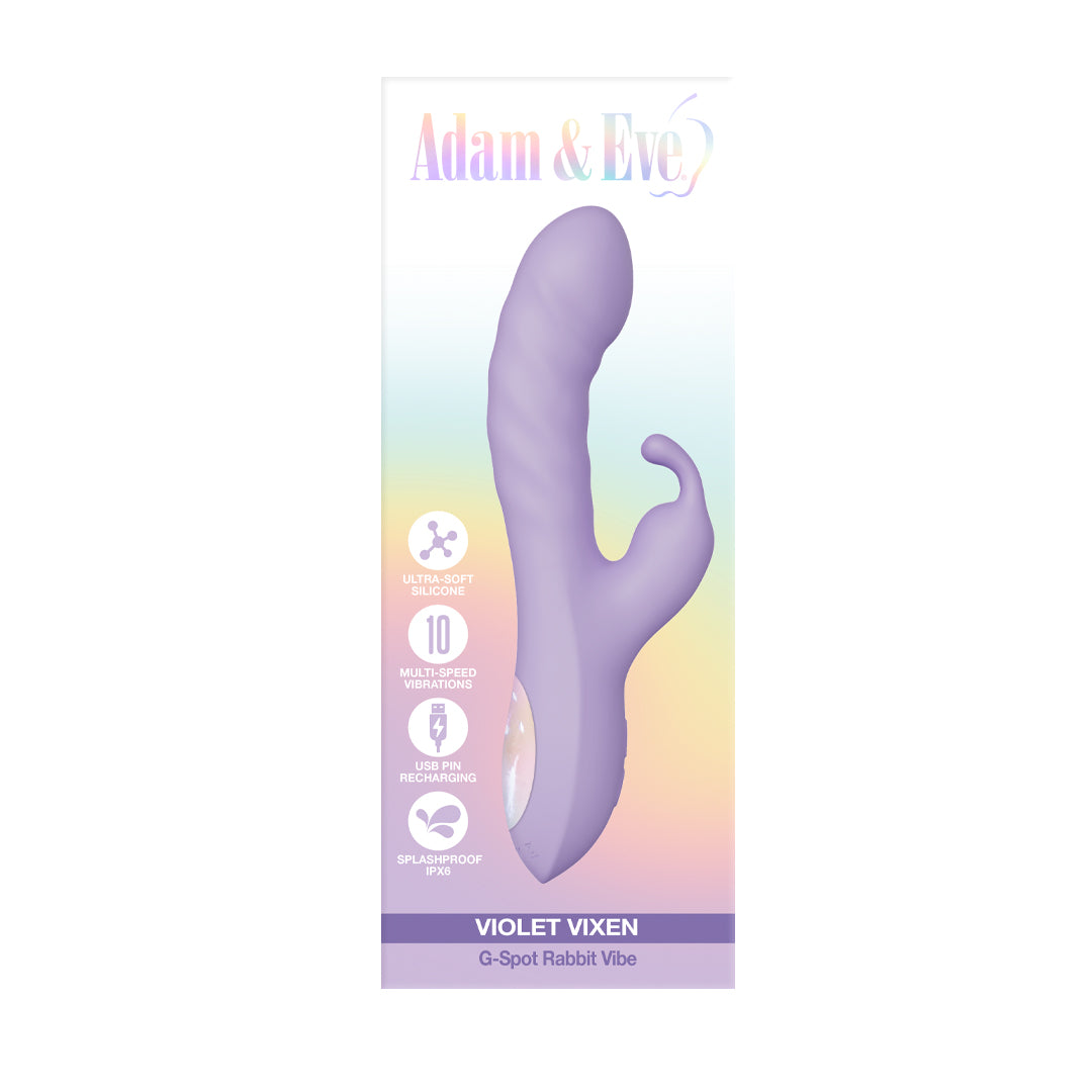 Adam & Eve - Adam & Eve Violet Vixen G-Spot Rabbit Vibe - Vibrators