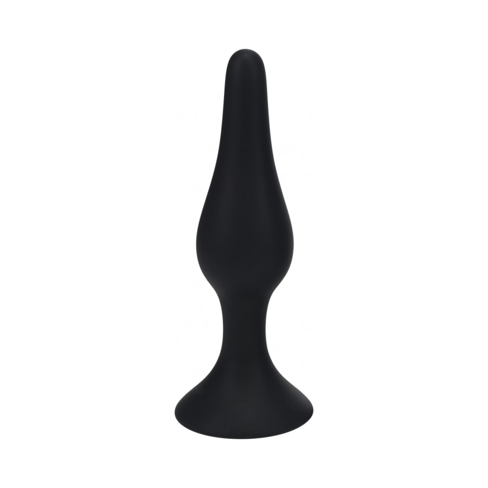 Shots - LEVELZ Slim Silicone Anal Plug XLarge Black - Anal Toys & Stimulators