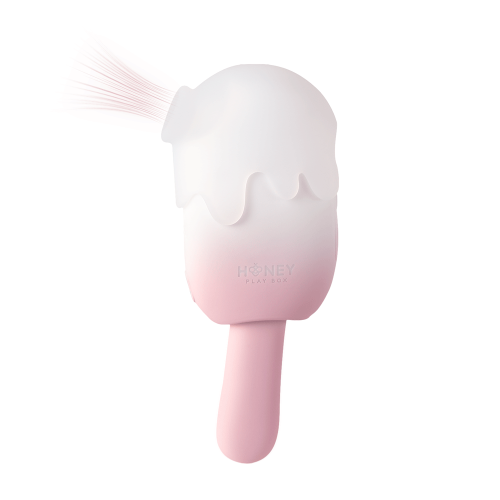 Honey Play Box - Honey Play Box Bite Me Sucking Tapping & Vibrating Cream Pop Stimulator - Vibrators - Silicone