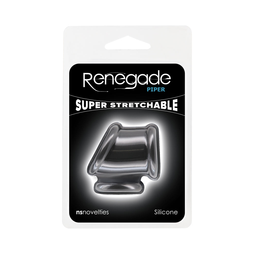 NS Novelties - Renegade Piper Cock and Balls Ring Black - Cockrings - Silicone