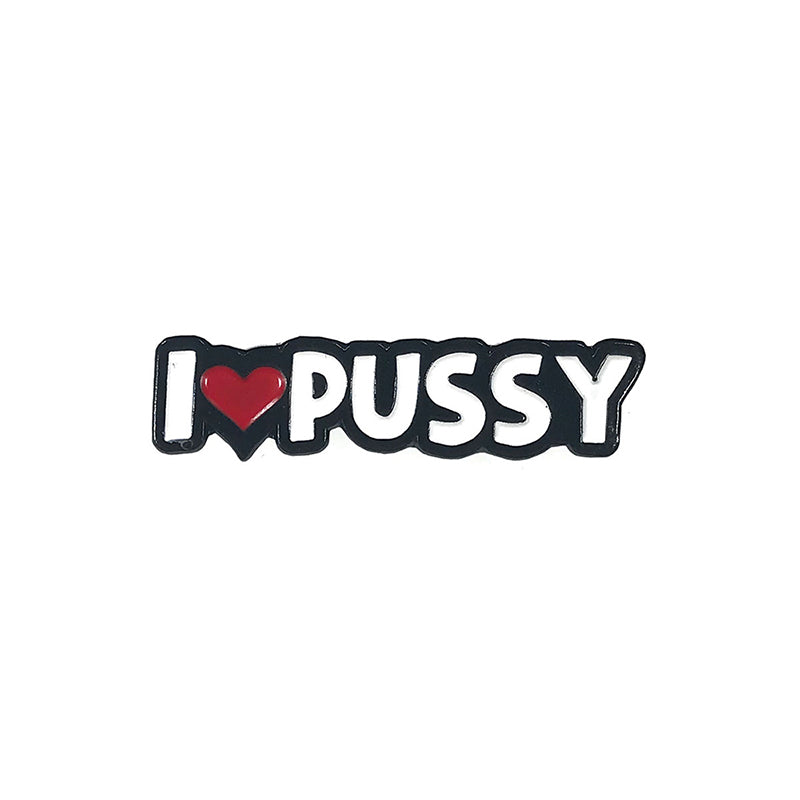 Geeky & Kinky - Geeky & Kinky I Heart Pussy Enamel Pin - Novelties & Games - Metal