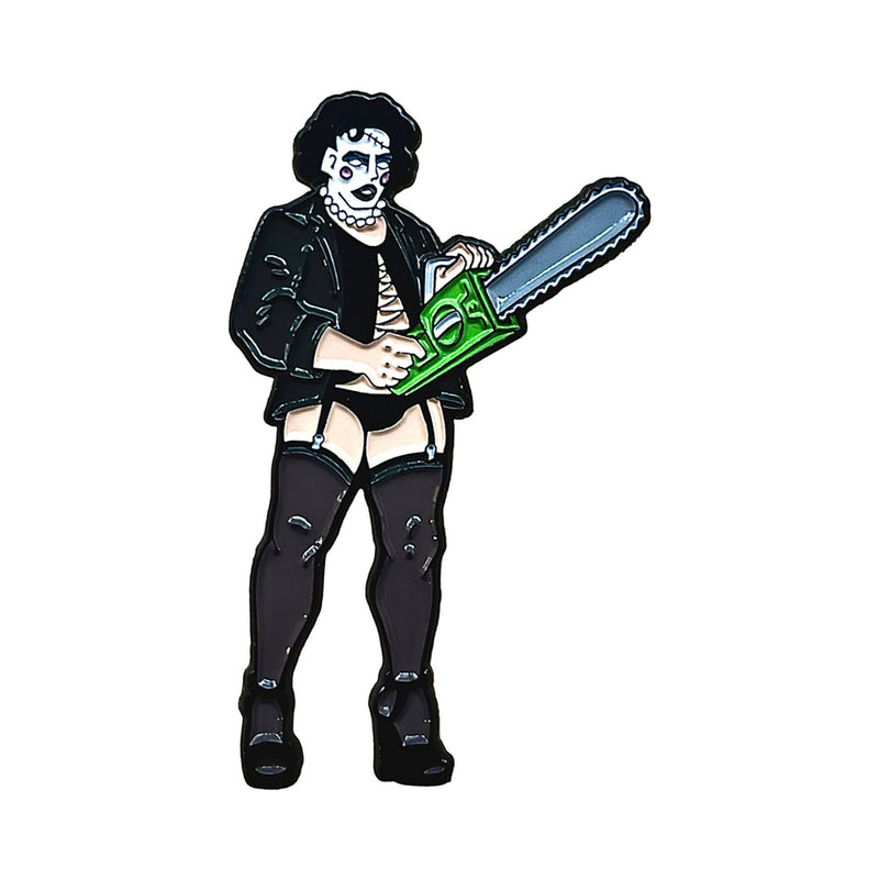 Geeky & Kinky - Geeky & Kinky Rocky Chainsaw Face Enamel Pin - Novelties & Games - Metal