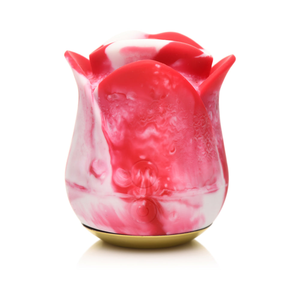 XR Brands - Lickgasm Kissing & Vibrating Rose Clitoral Stimulator Swirl - Vibrators - Silicone