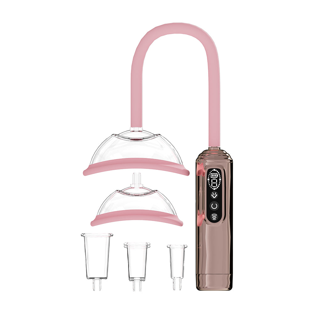 Shots - PUMPED Automatic Rechargeable Vulva, Breast & Nipple Pump Rose Gold - Pumps & Enlargers