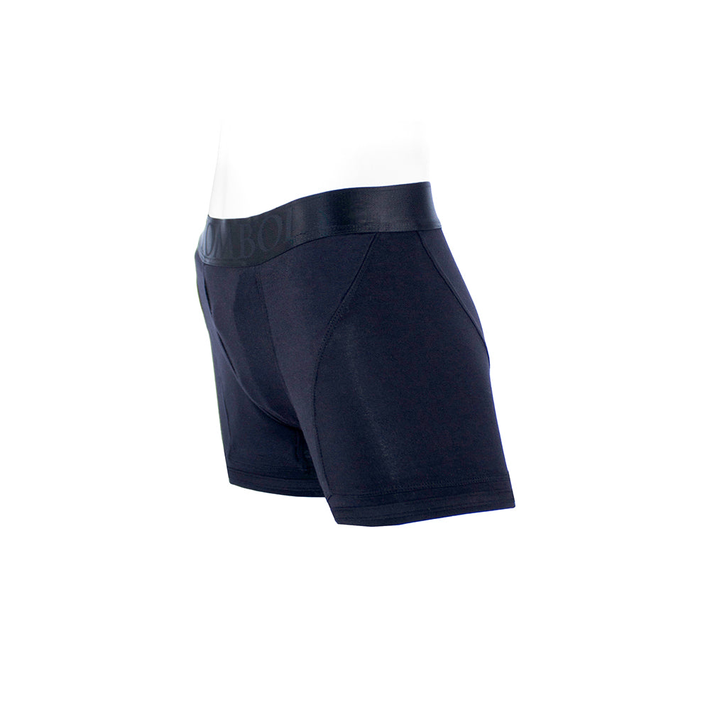 SpareParts - SpareParts Tomboii Rayon Boxer Briefs Harness Black Size L - Harnesses & Strap-Ons - Rayon