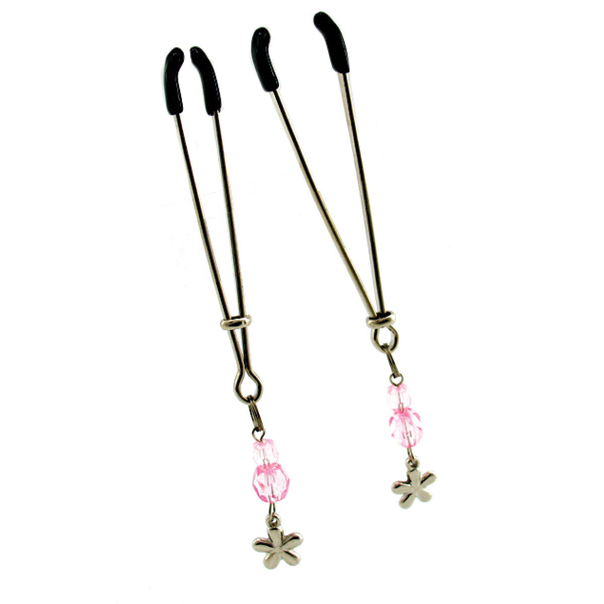 PHS International - Sex Kitten Tweezer Clamps Pink Flower - Bondage & Fetish Toys - Metal