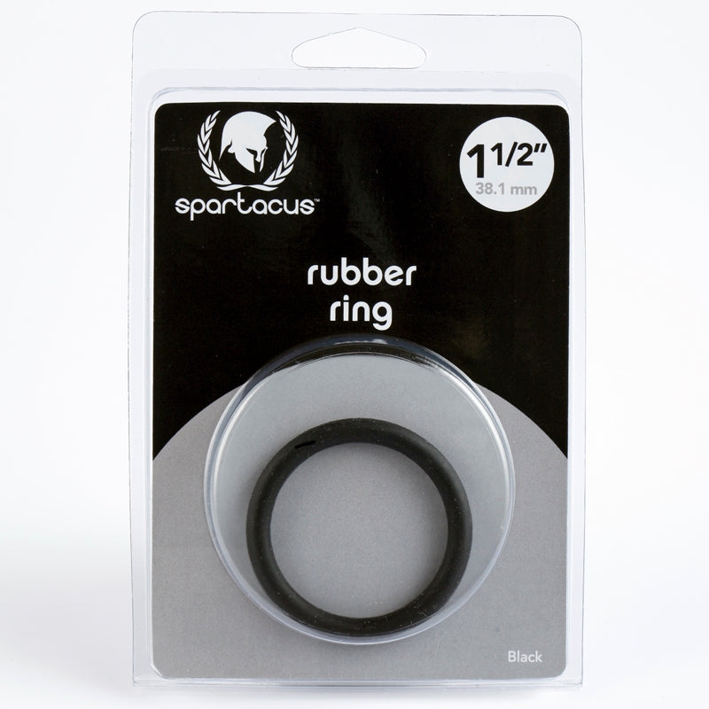 Spartacus - Spartacus Rubber Cock Ring 1.5in. (Black) - Cockrings - Jelly/Rubber