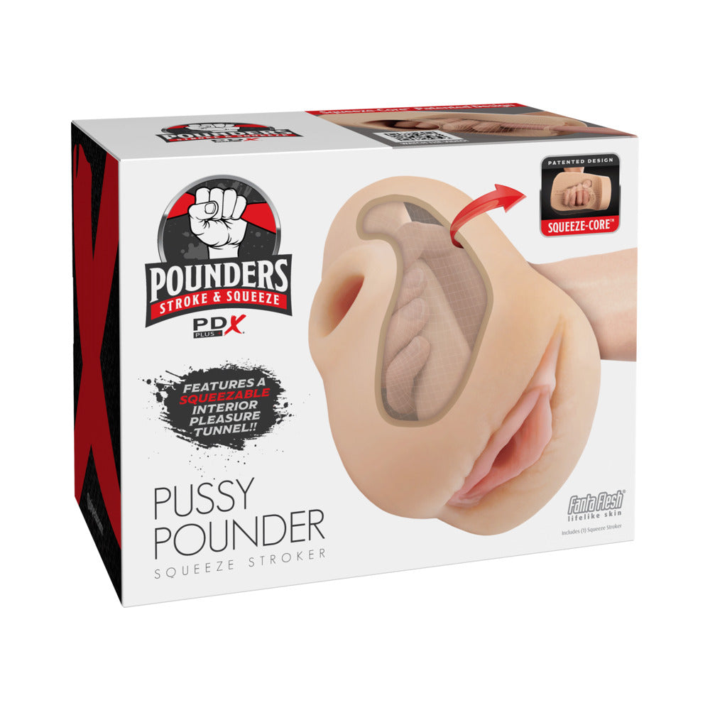 PDX Brands - PDX Plus Pussy Pounder Squeeze Stroker Light - Masturbation Aids for Males