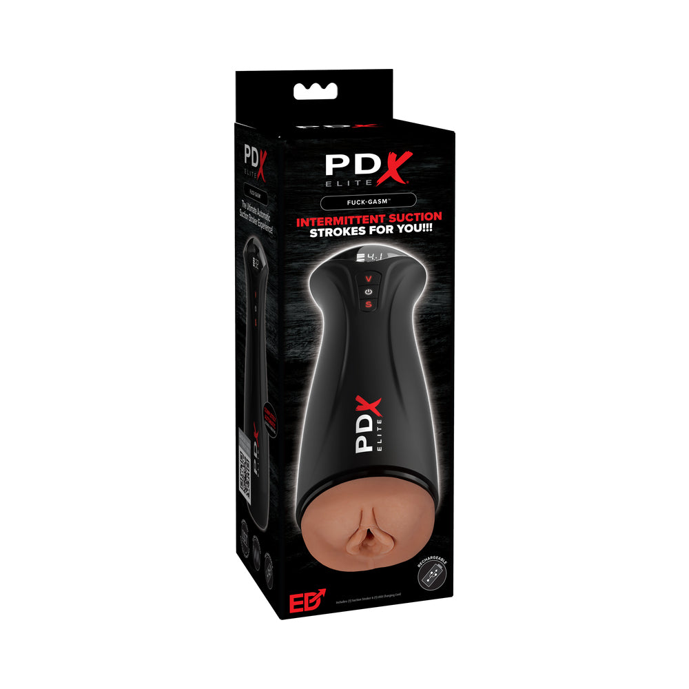 PDX Brands - PDX Elite Fuck-Gasm Brown - Masturbation Aids for Males - TPE/TPR/Elastomers