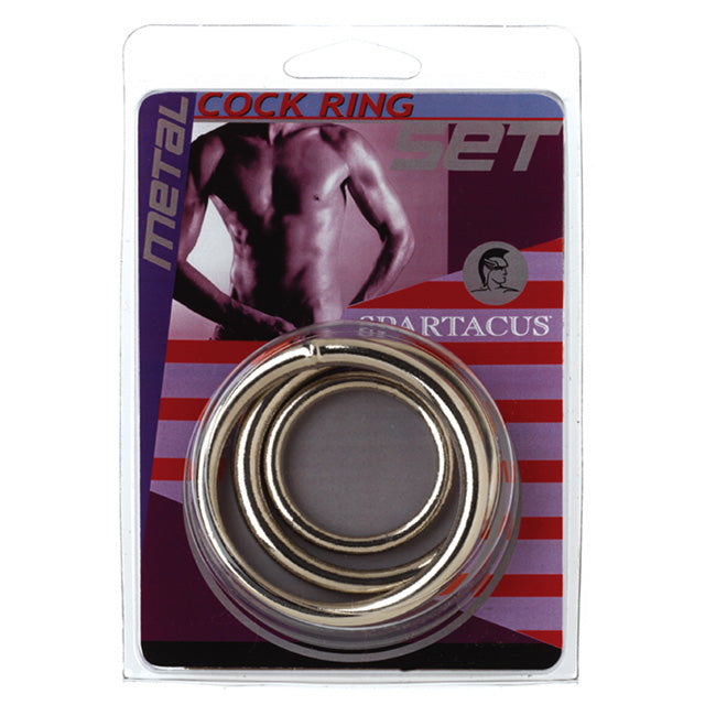 Spartacus - Spartacus Metal Cock Ring Set ( 3 Rings) - Cockrings - Metal