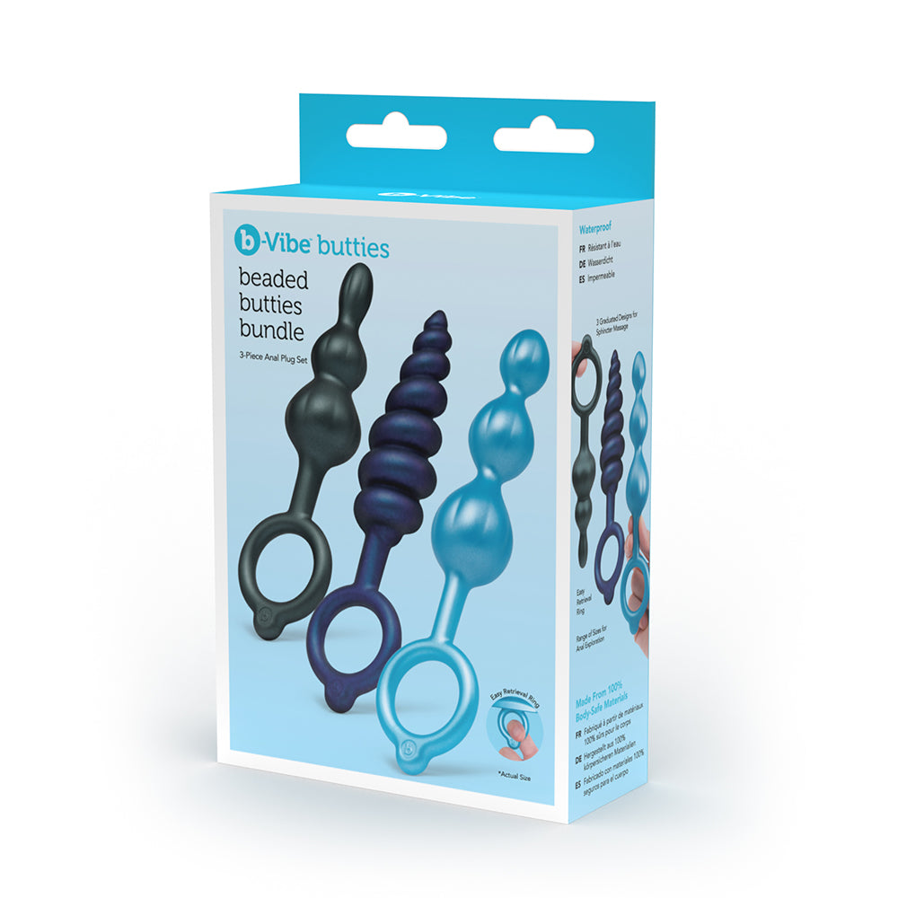 b-Vibe - b-Vibe Beaded Butties Bundle 3-Piece Anal Plug Set - Anal Toys & Stimulators - Silicone