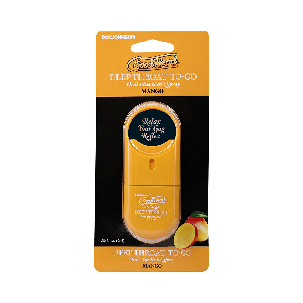 Doc Johnson - GoodHead Deep Throat Spray To-Go Mango 0.3 oz. - Supplements & Enhancers - Liquid