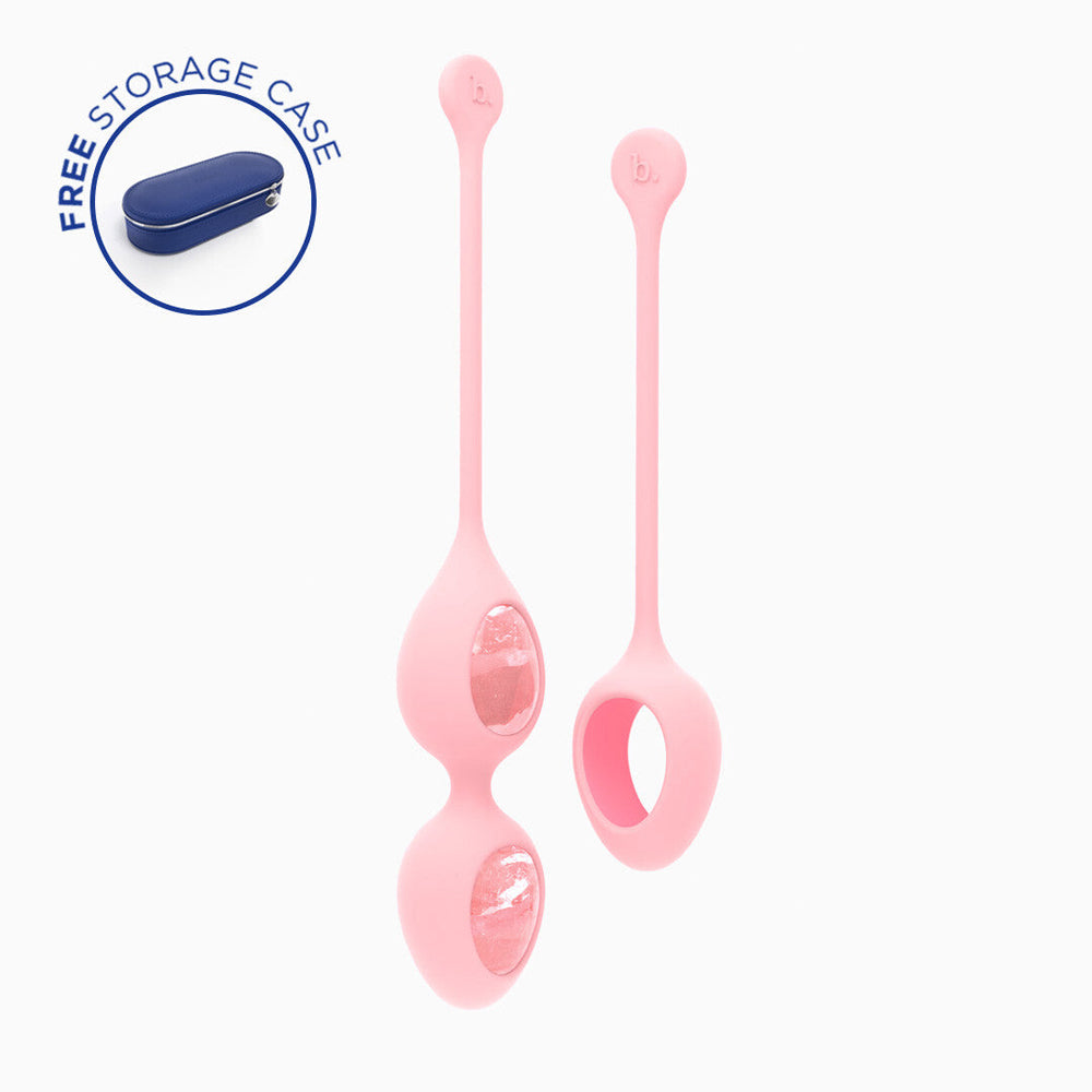 Biird - Biird Yonii 2-Piece Rose Quartz Eggs Set - Sexual Wellness - Stone/Crystal