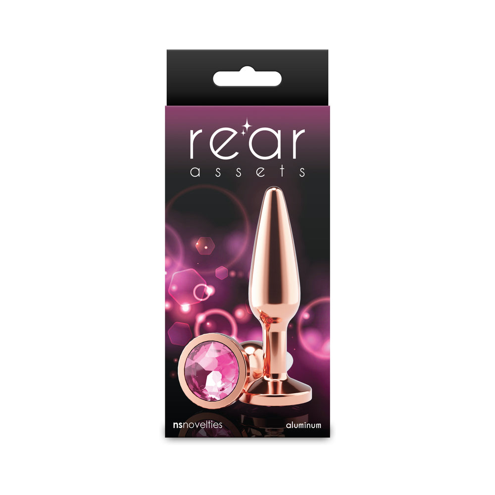 NS Novelties - Rear Assets Tapered Plug Rose Gold/Pink Medium - Anal Toys & Stimulators - Metal