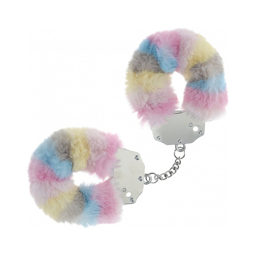 Shots - Ouch! Heavy-Duty Fluffy Handcuffs Multicolor 2 - Bondage & Fetish Toys - Acrylic