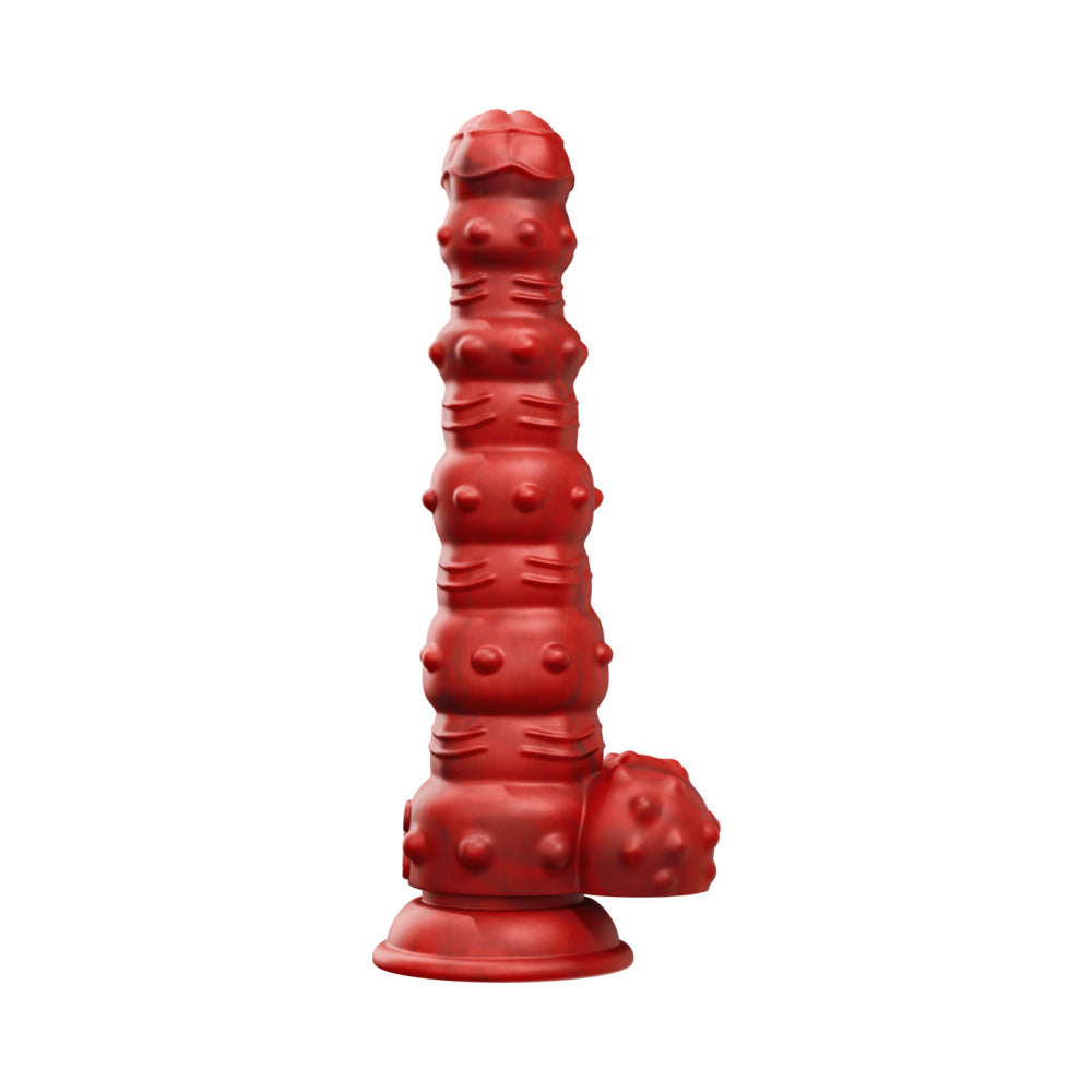 Tentra - Tentra Rengol Studded Demon Thrusting Dildo Red - Dildos