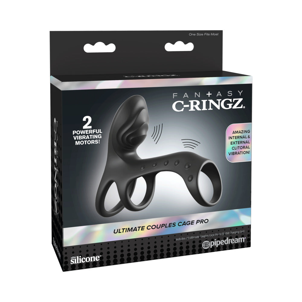 Pipedream - Fantasy C-Ringz Ultimate Couples Cage Pro Black - Vibrators