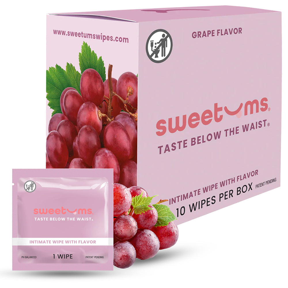 Sweetums - Sweetums Intimate Wipes Grape Flavor 10-Pack - Sexual Wellness